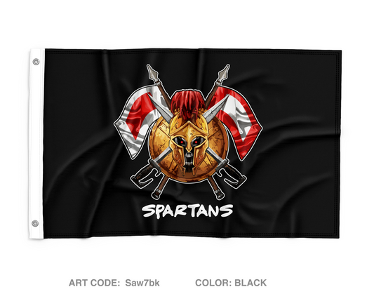 Spartans Store 1 Wall Flag - Saw7bk