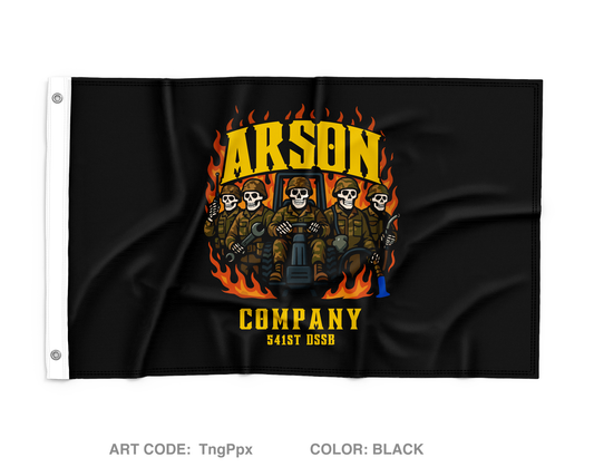 Arson Company Fundraising Collection Wall Flag - TngPpx