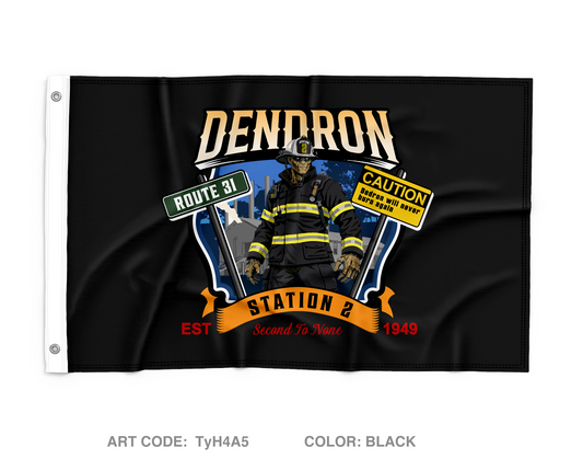 Dendron Fire Department Wall Flag - TyH4A5