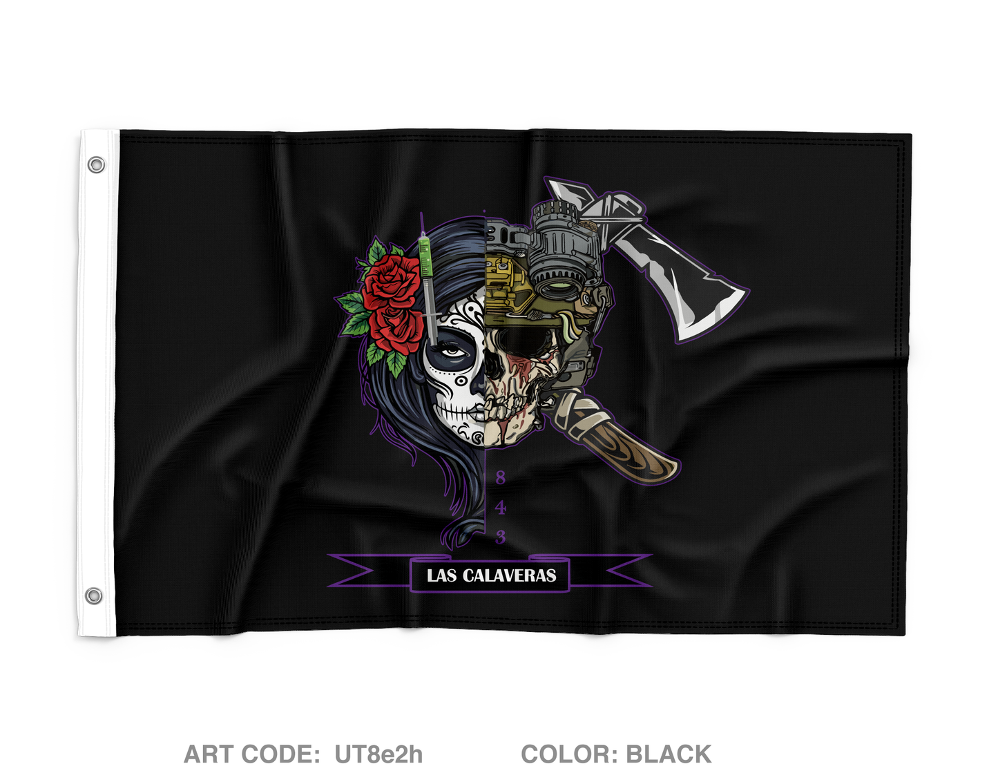 D Co 98th CA BN (SO) (A) Wall Flag - UT8e2h