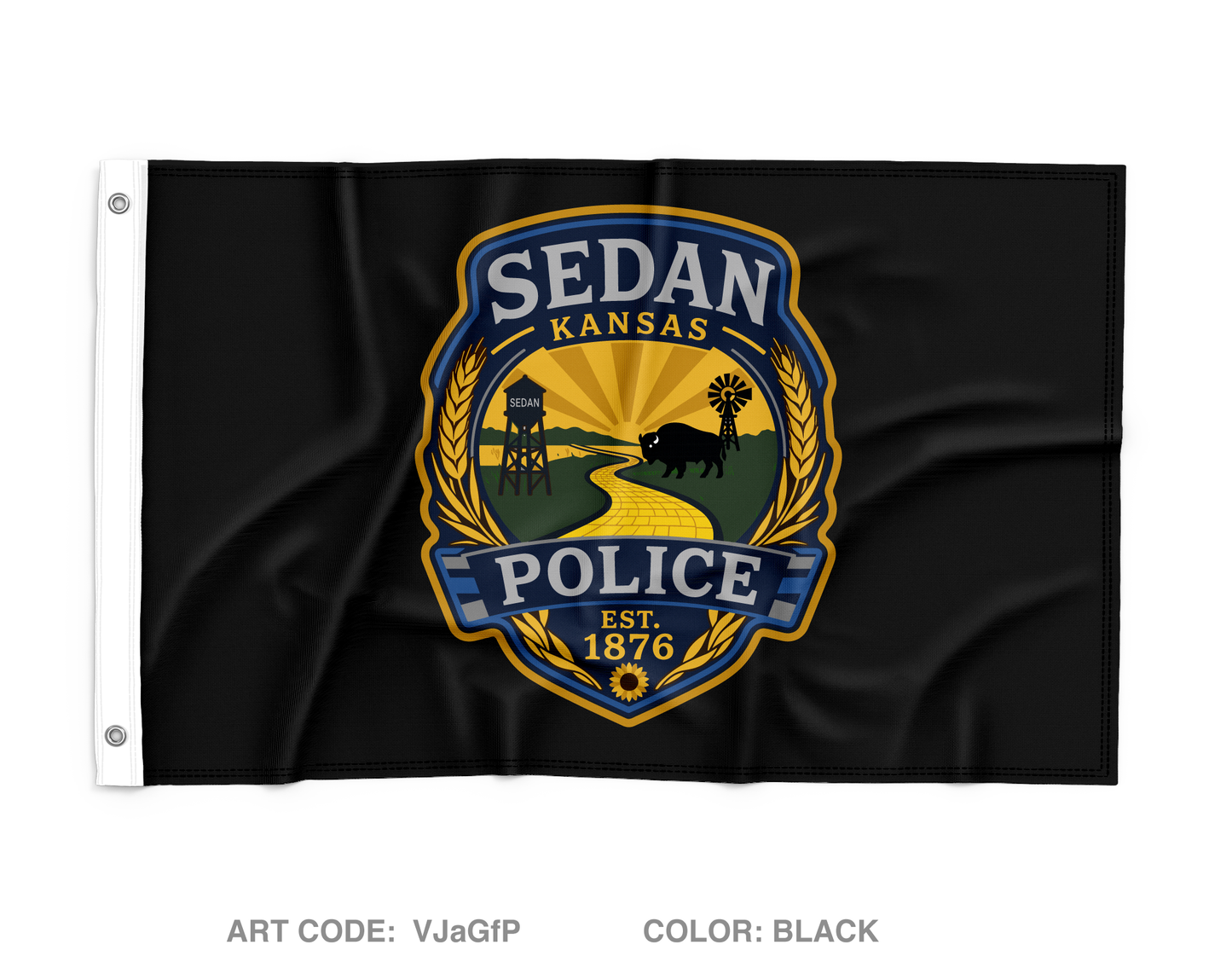 Chautauqau County Sheriffs Office/ Sedan PD Wall Flag - VJaGfP