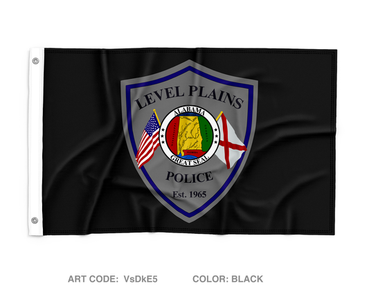 Level Plains Police Department Wall Flag - VsDkE5