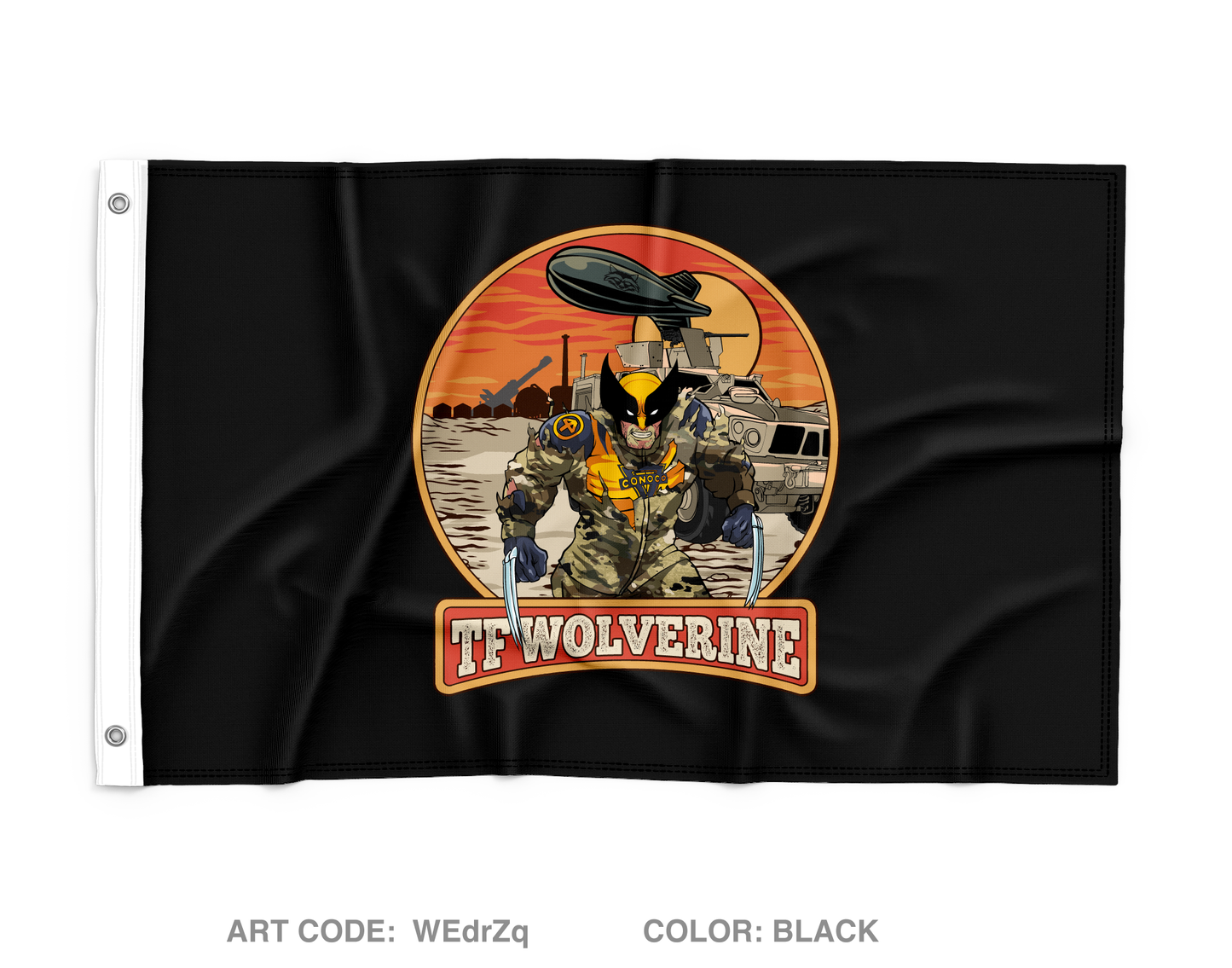 Bravo Company 1-114th Wall Flag - WEdrZq