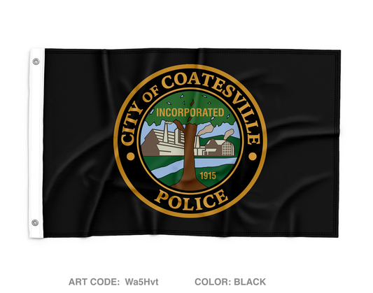 City of Coatesville Police Department Wall Flag - Wa5Hvt