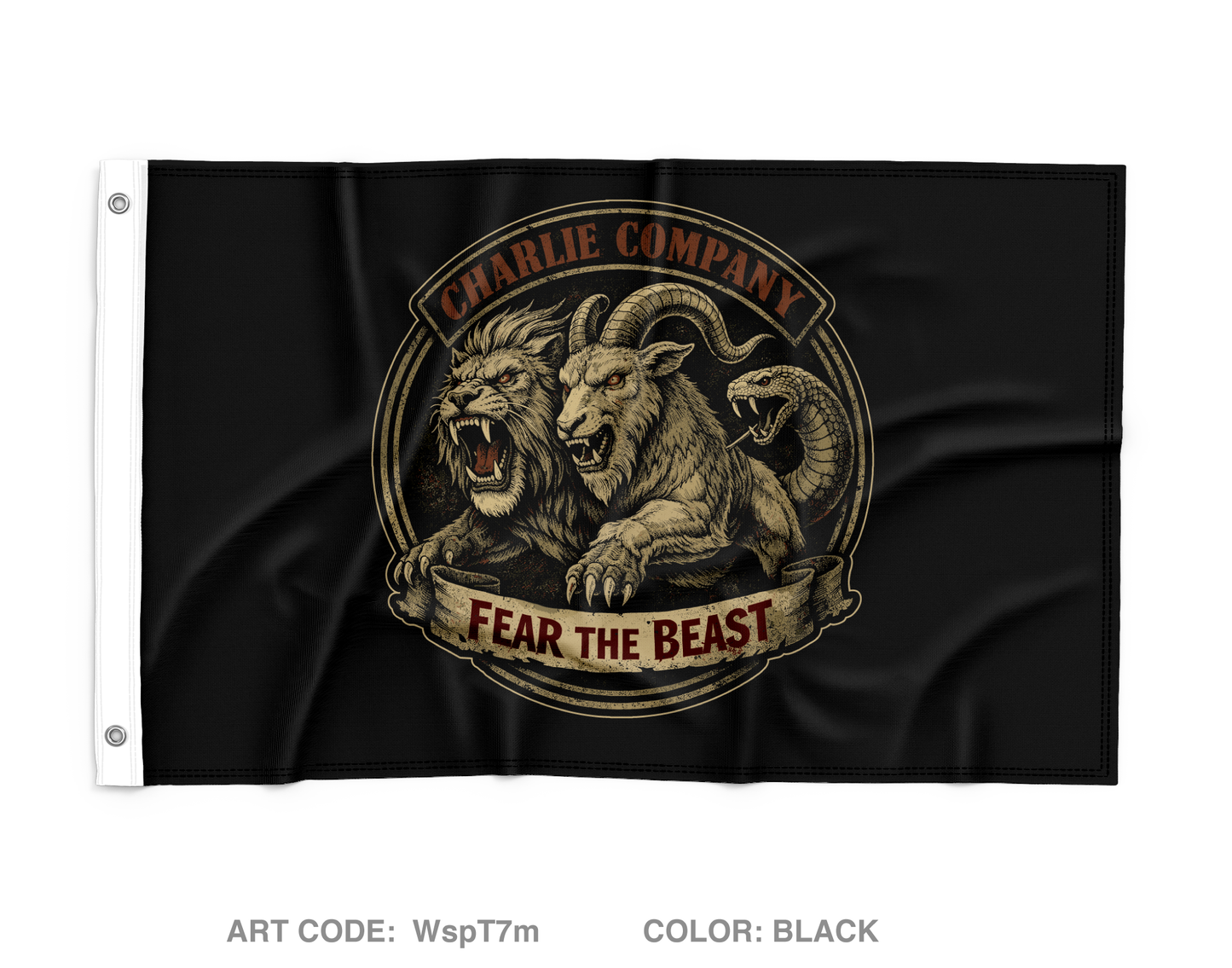 Charlie Company Chimeras Wall Flag - WspT7m
