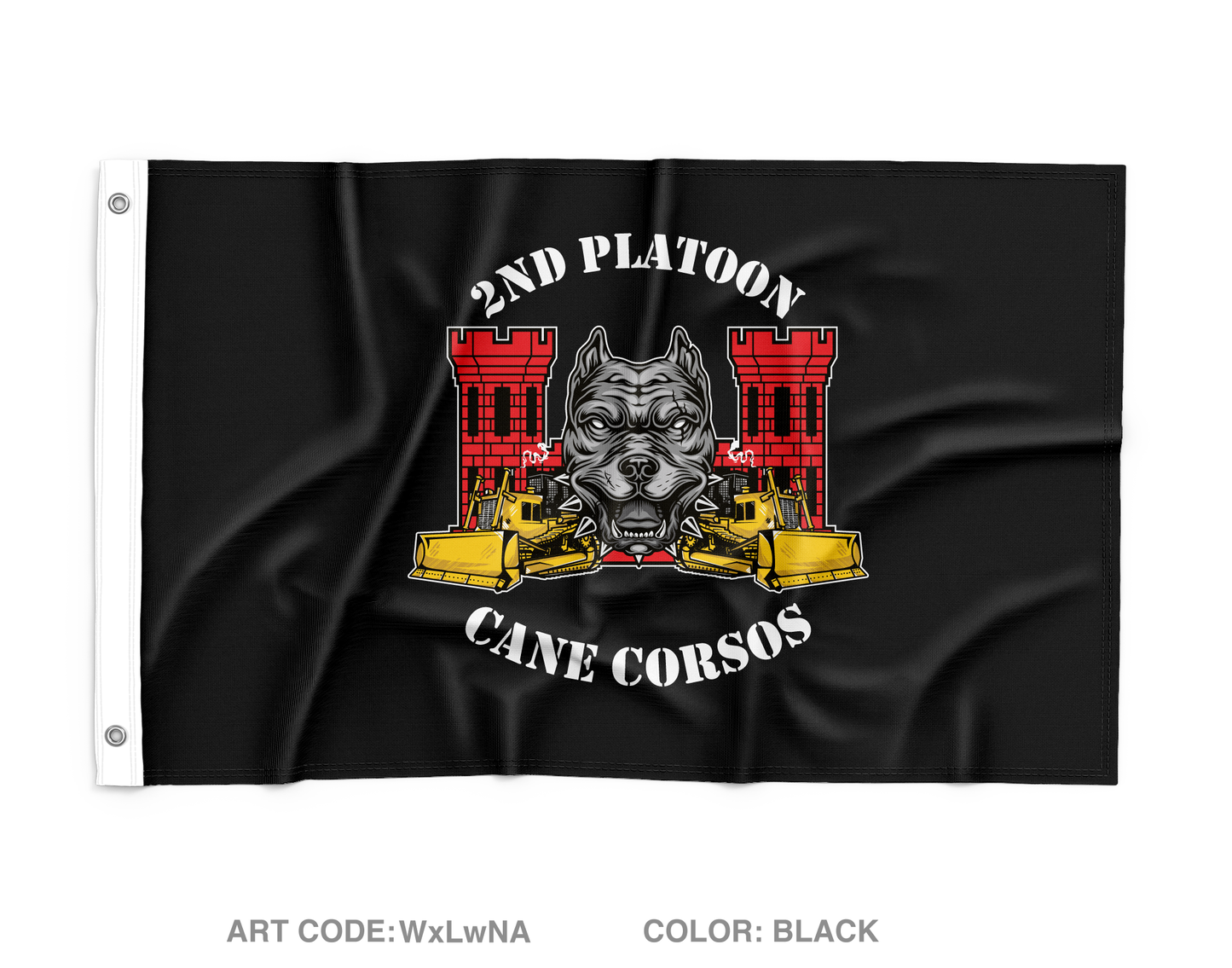 523rd ESC, 84th EN BN - Second platoon Wall Flag - WxLwNA