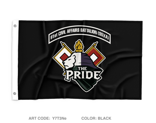 91st Civil Affairs Battalion Wall Flag - Y7T3Ne