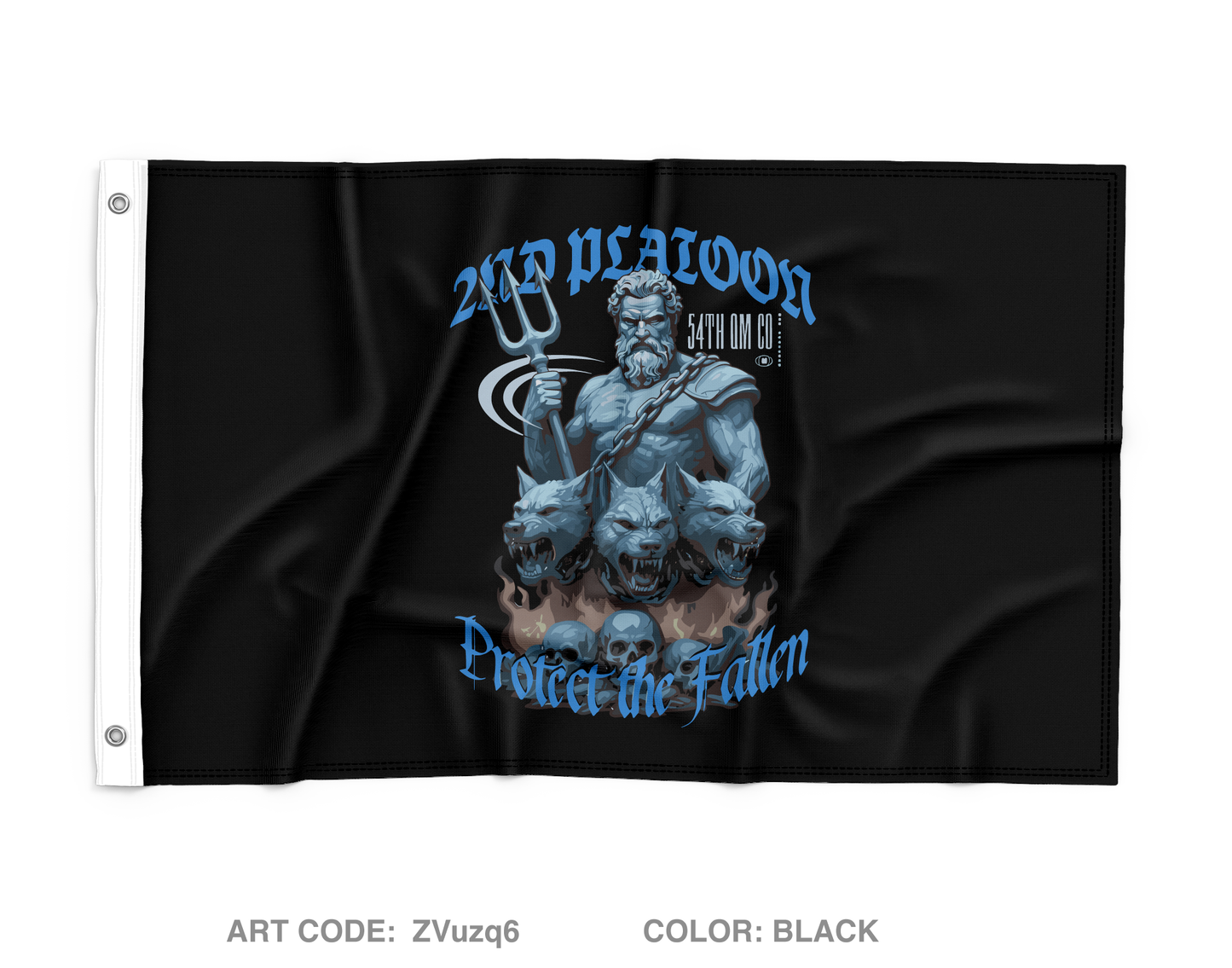 2ND PLT/54th QM CO Wall Flag - ZVuzq6
