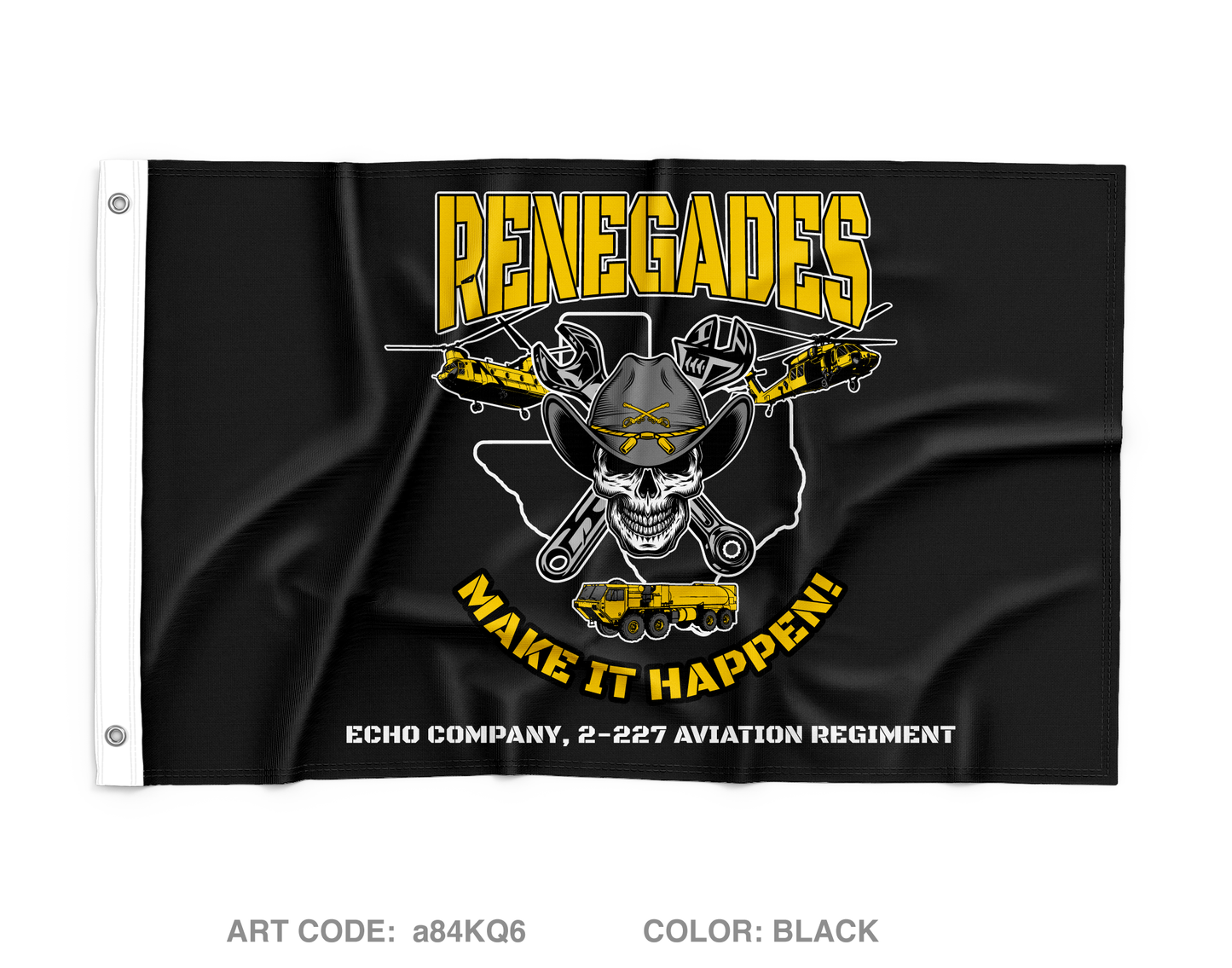 Echo company, 2-227 aviation regiment, 1st air cav BDE, 1CD Wall Flag - a84KQ6UPD