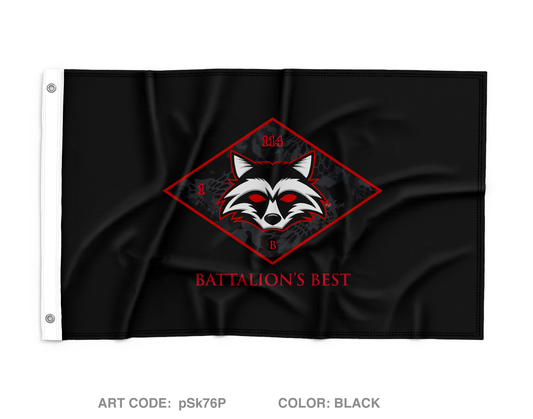 Bravo Company 1-114th Wall Flag - pSK76P