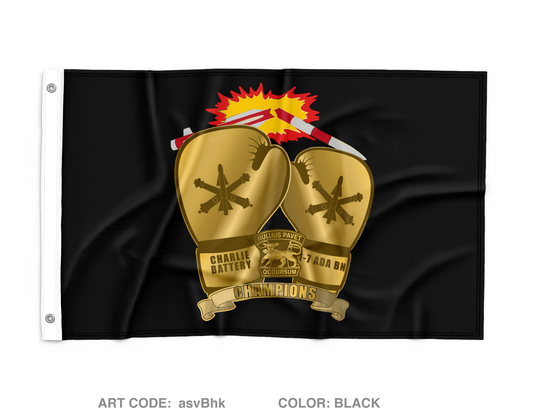 Charlie BTRY, 1-7 ADA Wall Flag - asvBhk