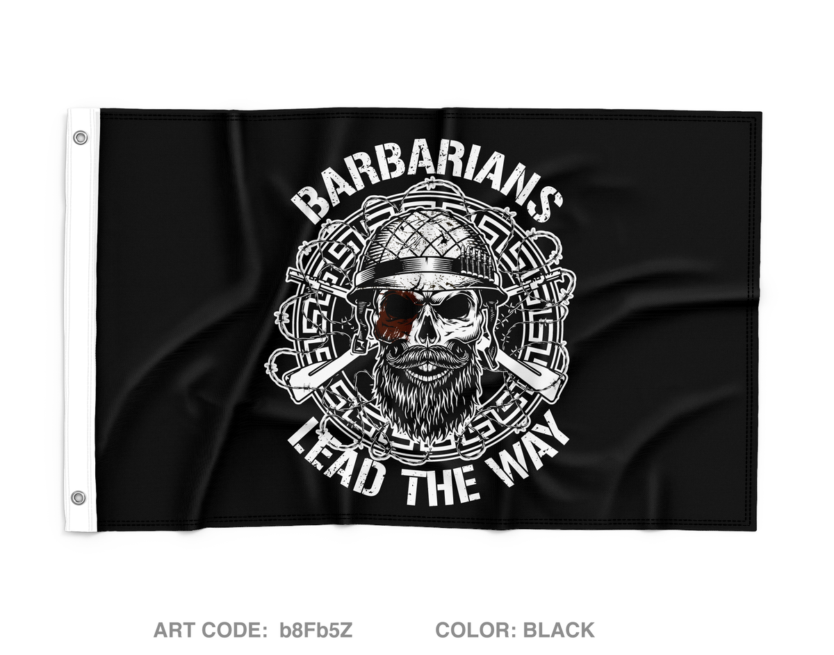 Barbarians / B Co 3-144 INF REG Wall Flag - b8Fb5Z