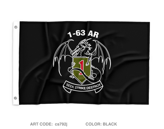 1-63 AR BN Wall Flag - cs792j