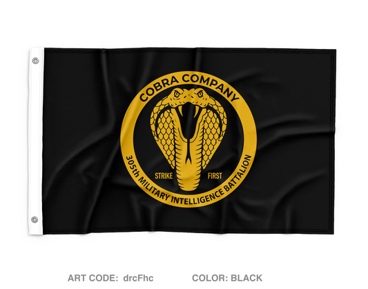 Charlie "Cobras" Company, 305th MI BN, 111th MI BDE Wall Flag - drcFhc