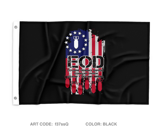 Explosive Ordnance Disposal Technology Division (EOD) Wall Flag - f37ssQ