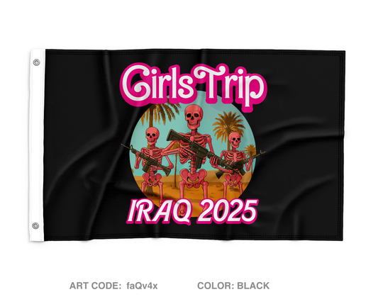 Iraq 2025 Girls Trip Wall Flag - faQv4x
