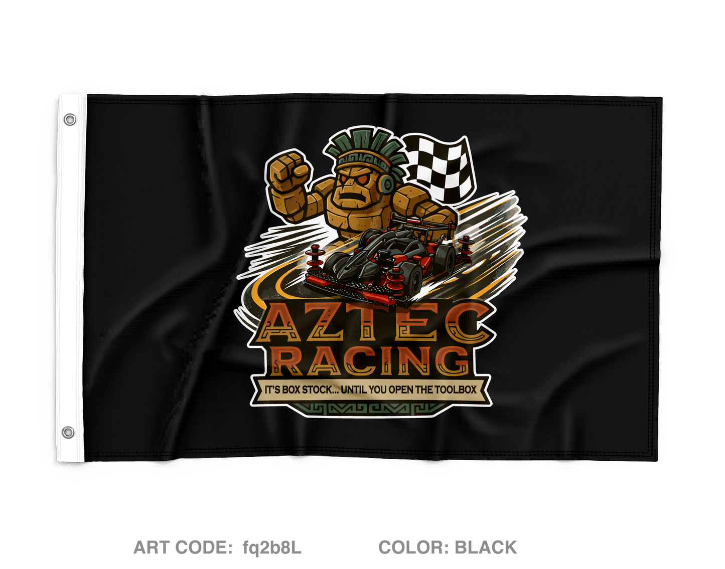 Aztec Racing Wall Flag - fq2b8L