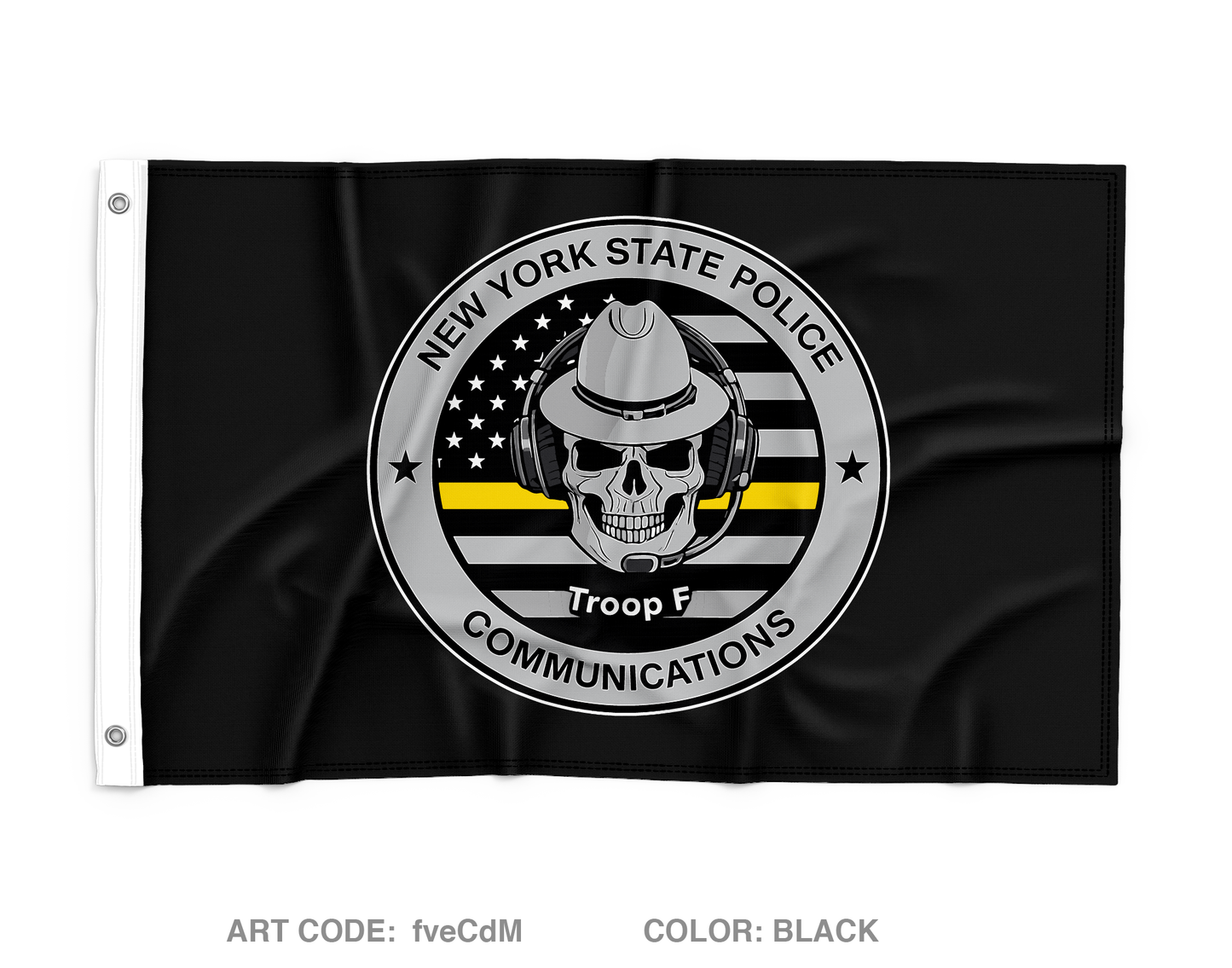 NYSP troop f communications Wall Flag - fveCdM