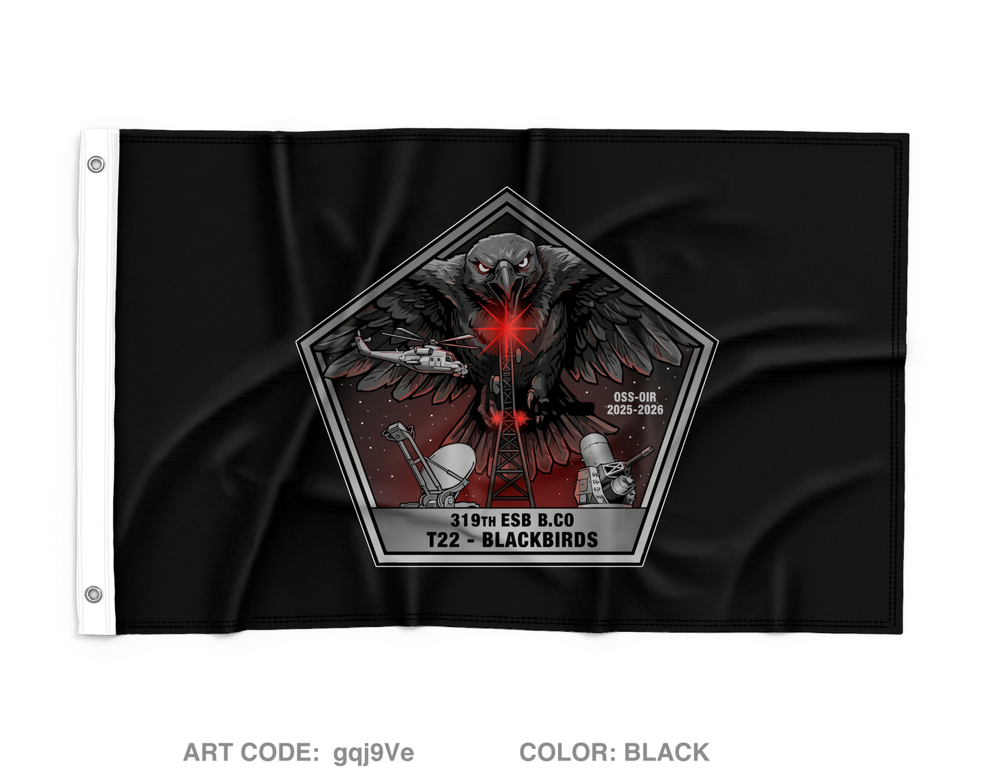 319th ESB Bravo Co Wall Flag - gqj9Ve