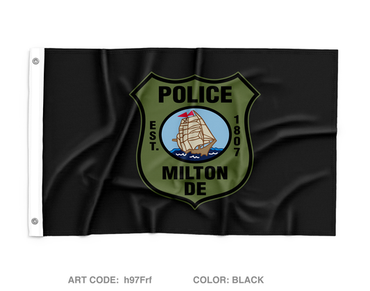 Milton Police Dept. Wall Flag- h97Frf