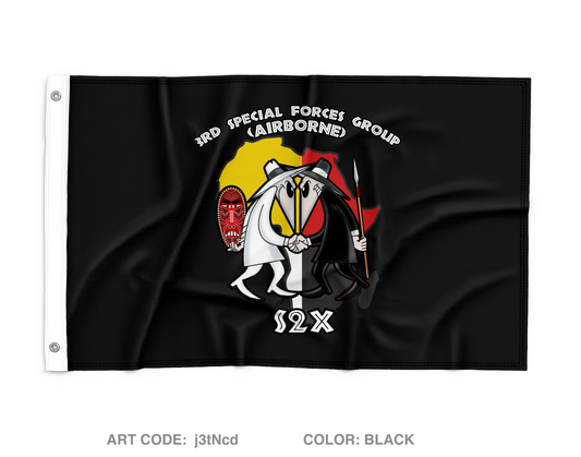 S2X, 3rd Special Forces Group (Airborne) Wall Flag - j3tNcd