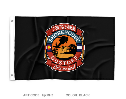 3FSMT “Shorehouse Dustoff”, C/2-4 GSAB Wall Flag - kjkMHZ