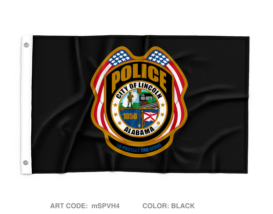 Lincoln Police Department Wall Flag - mSPVH4