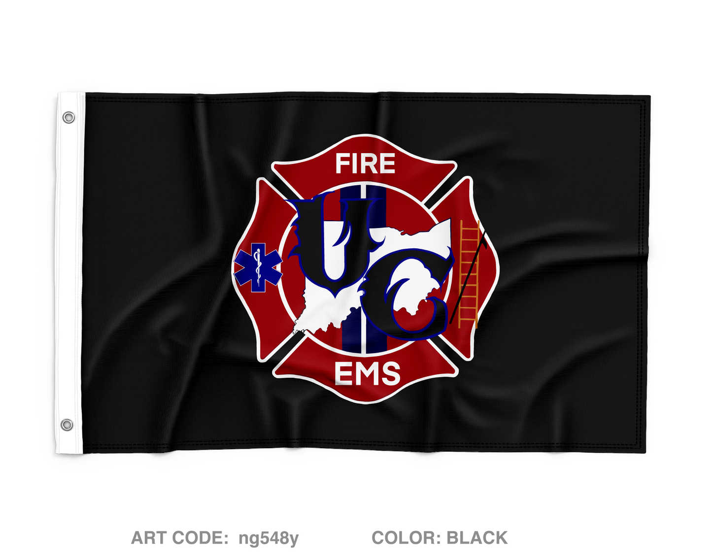 Union City Fire Wall Flag - ng548y