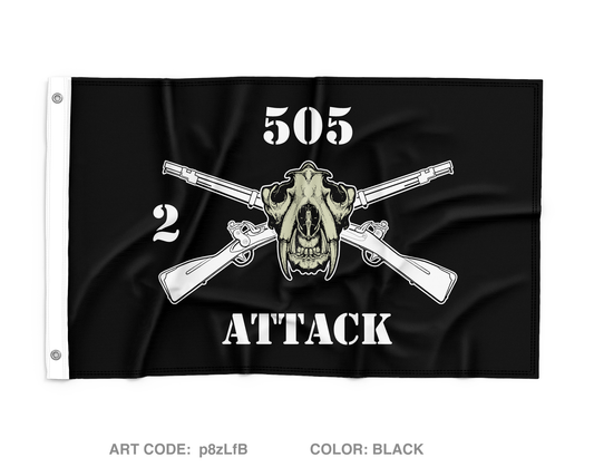 ATTACK Company 2-505th PIR Wall Flag - p8zLfB