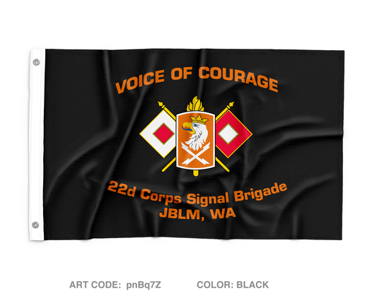 22d Corps Signal Brigade Wall Flag - pnBq7Z