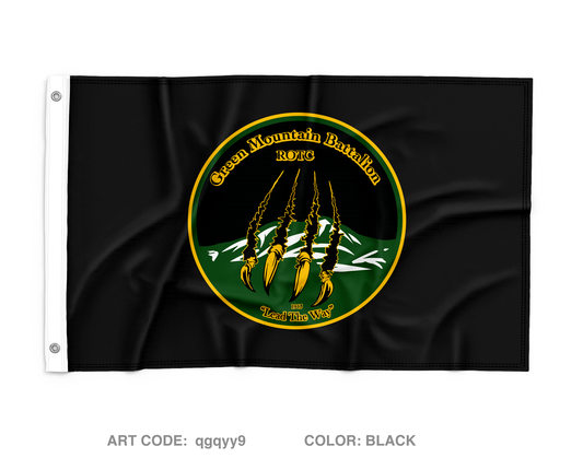 Green Mountain Battalion, 2 BDE, USACC Store 1 Wall Flag - qgqyy9