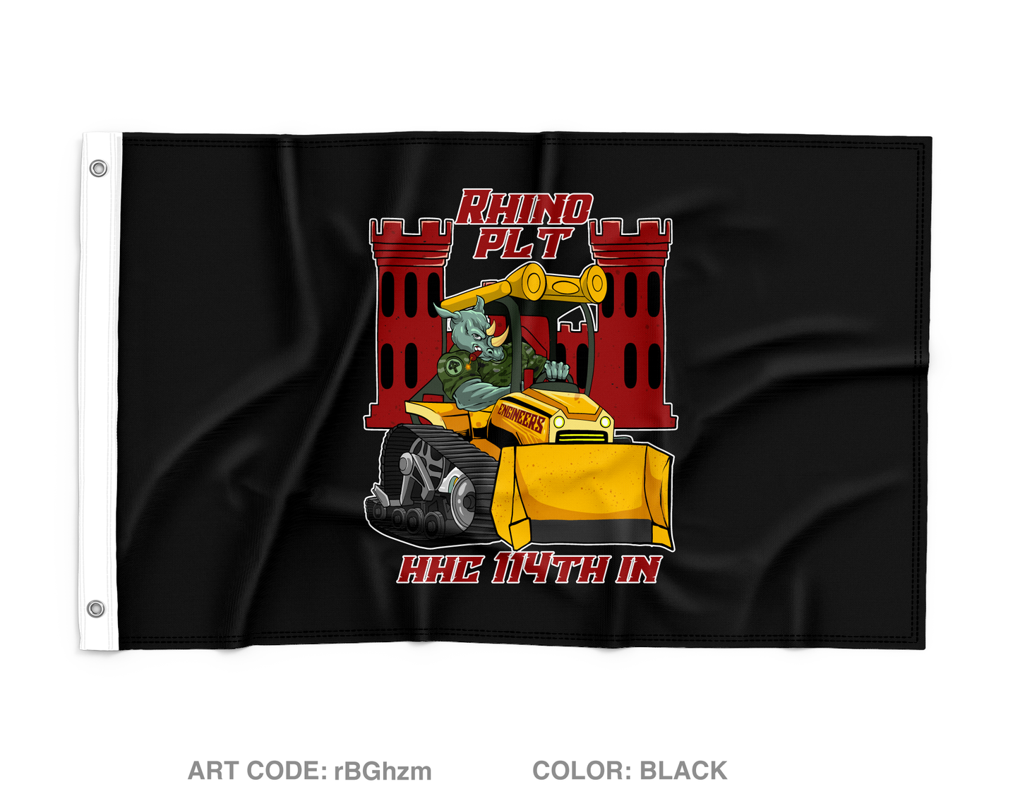 Bravo Company 1-114th Wall Flag - rBGhzm