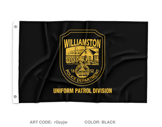 Williamston Police Department Wall Flag - rGzyjw