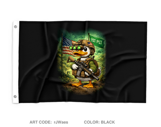 Battle Ducks Wall Flag - rJWaes