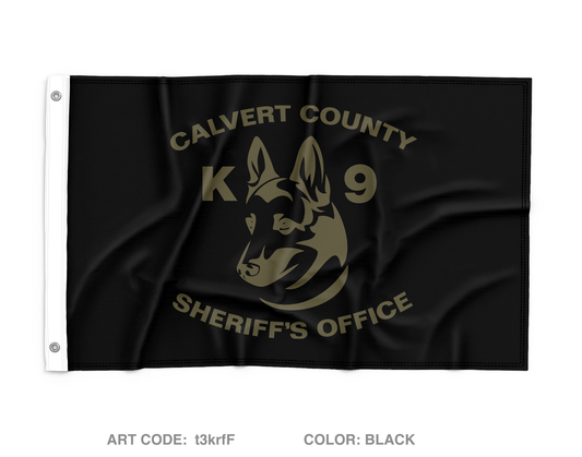 Calvert County Sheriff's Office K-9 Unit Wall Flag - t3krfF
