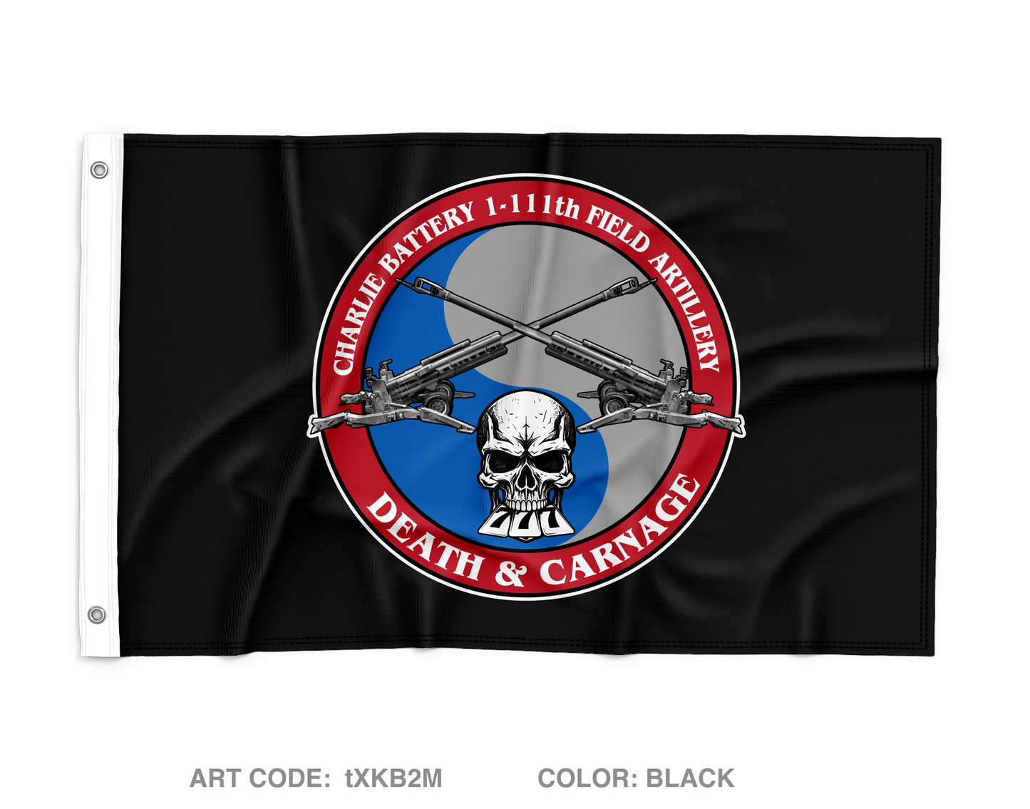 C BTRY 1-111th FAR  Wall Flag - tXKB2M