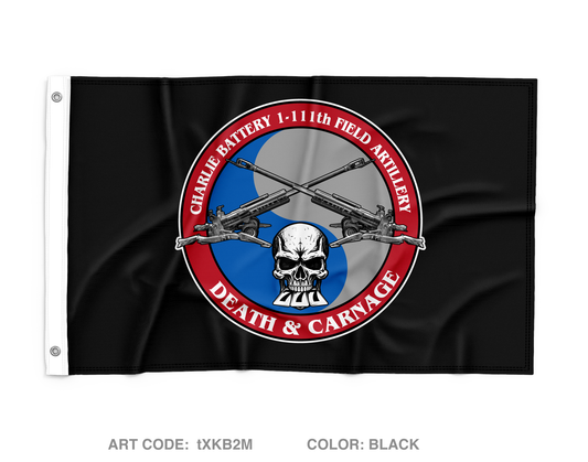 C BTRY 1-111th FAR  Wall Flag - tXKB2M