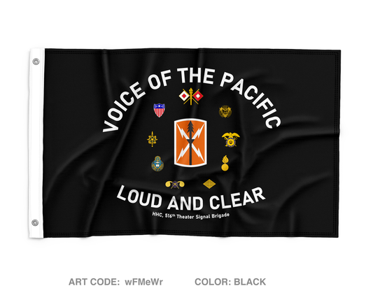 HHC, 516th Theater Signal Brigade Wall Flag - wFMeWr