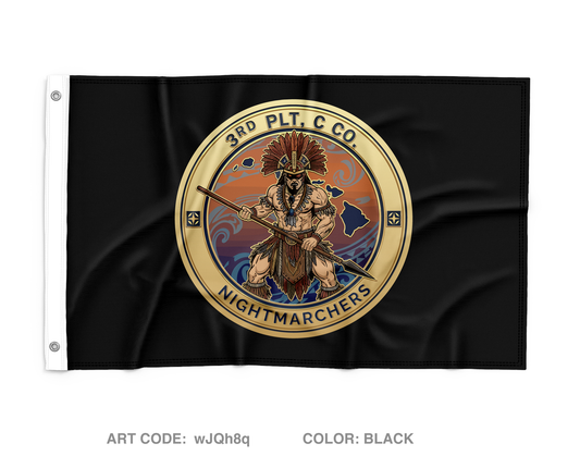 3PLT “Nightmarchers”, C Co, 2-21IN Wall Flag - wJQh8q