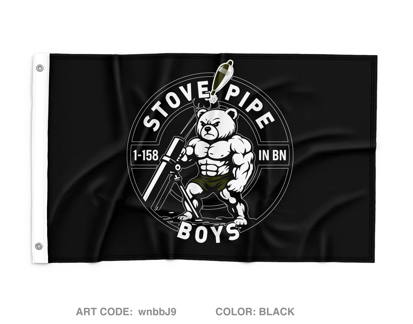 1-158 IN BN HHC Mortar Platoon Wall Flag - wnbbJ9
