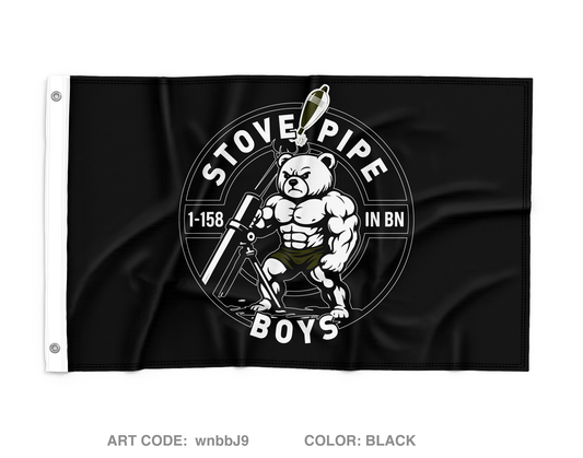 1-158 IN BN HHC Mortar Platoon Wall Flag - wnbbJ9