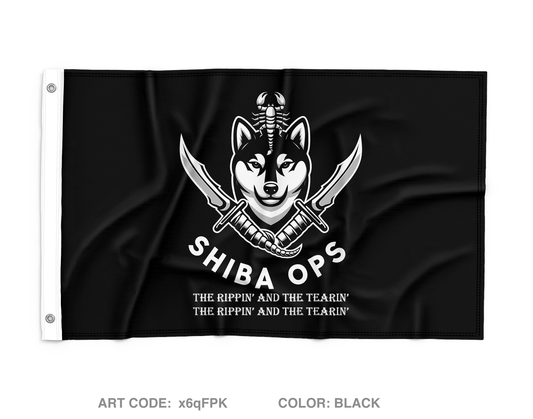 Shiba Ops Wall Flag - x6qFPK