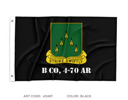 B Co, 4-70 AR Wall Flag - xf348T