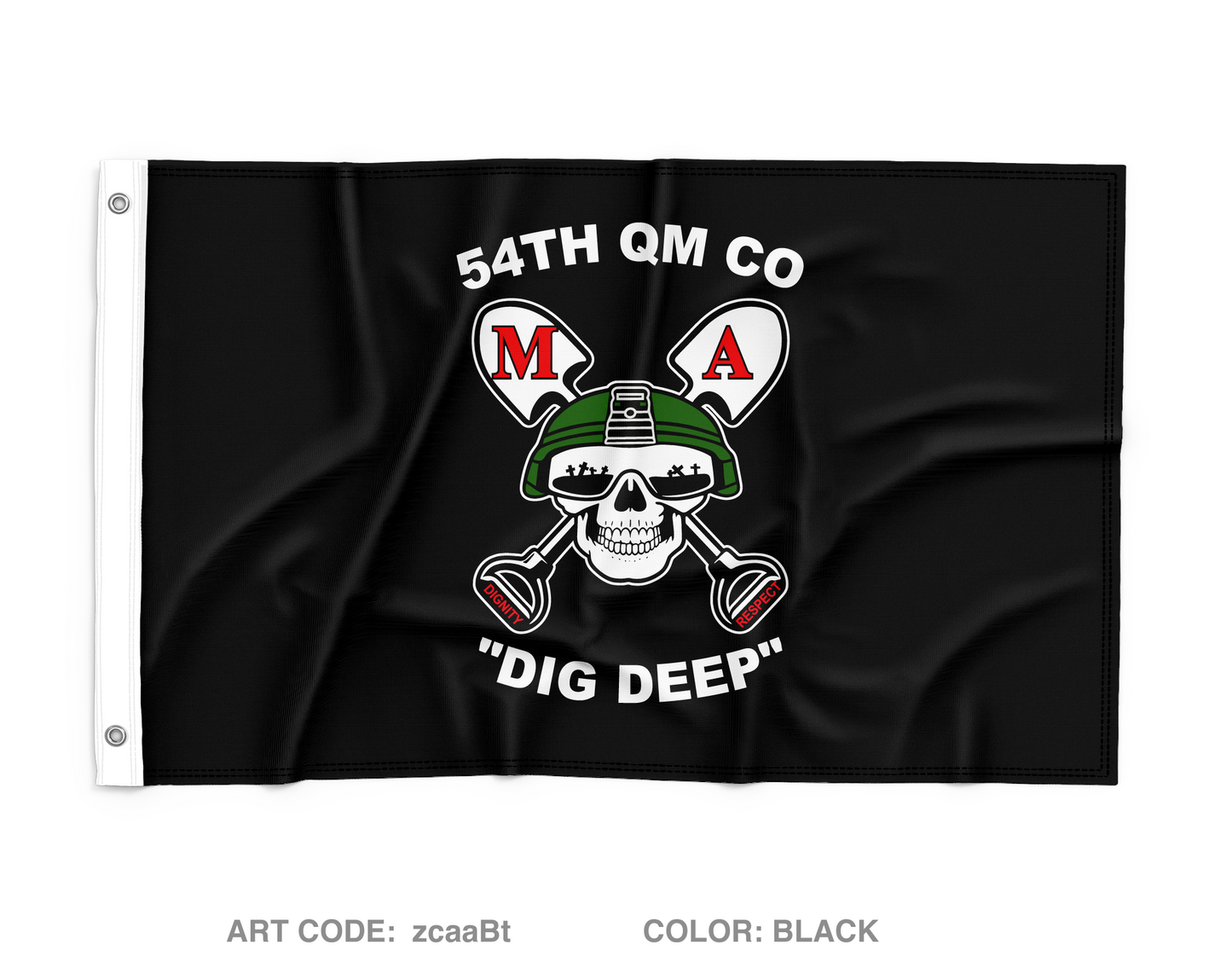 54th QM CO Wall Flag - zcaaBt