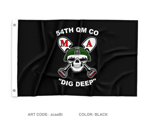 54th QM CO Wall Flag - zcaaBt