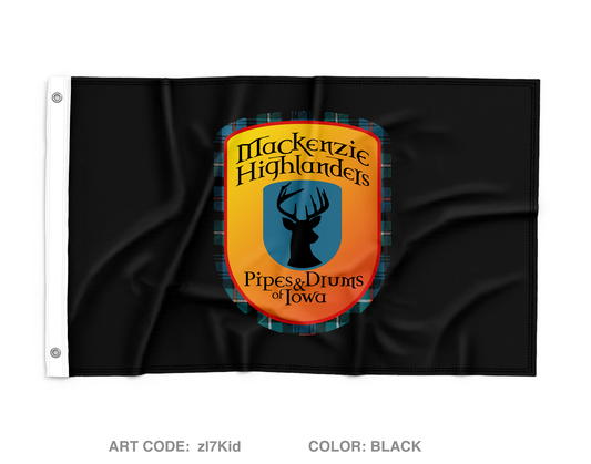 Mackenzie Highlanders Fundraising Collection Wall Flag - zl7Kid