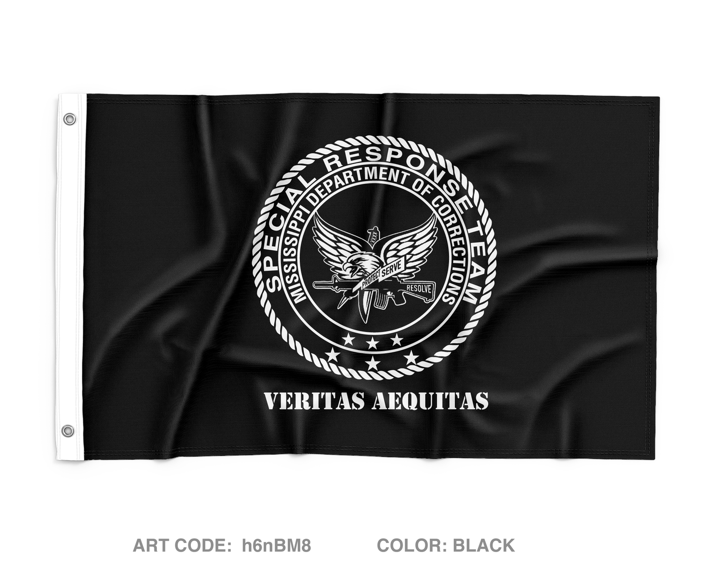 Mississippi Department of Corrections Special Response Team Wall Flag - h6nBM8