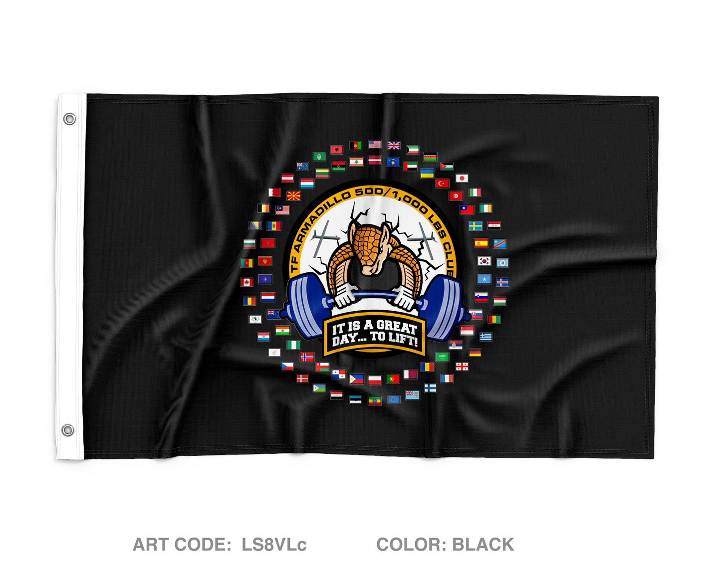 TF ARMADILLO 500|1,000 LBS CLUB Wall Flag - LS8VLc