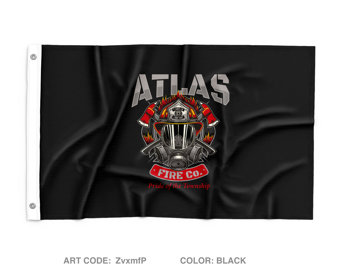 Fire Red Atlas Atlas Fire Co. Wall Flag - ZvxmfP – Emblem Athletic