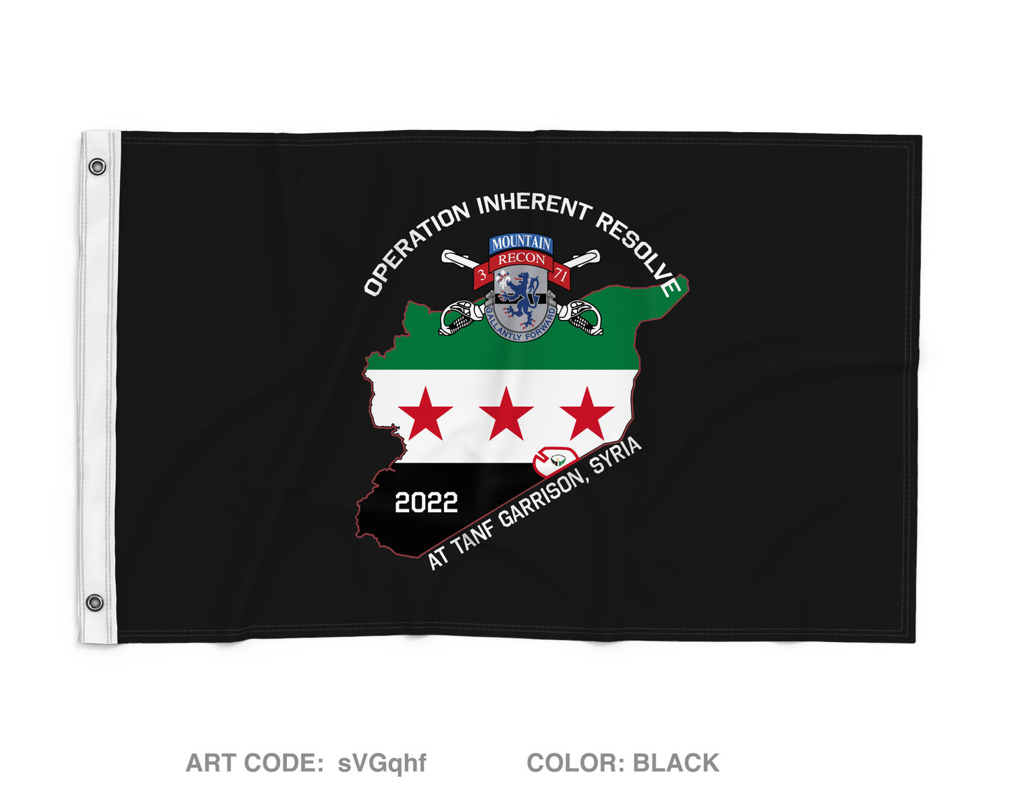 B-TRP, 3-71 Cav, 1BCT Wall Flag - sVGqhf